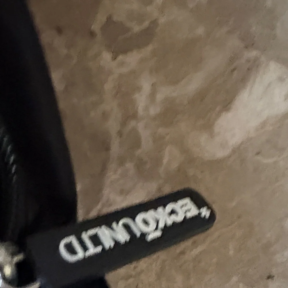 Black and Red Logo Messenger Bag